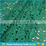 Best Selling Water Soluble 100 Polyester Emerald Green Lace Fabric for Dress thumbnail-2