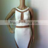 High Quality New 2 Colors Black And White Mesh Bandage Dress Fabric Celebrity-inspired Dresses Homecoming Sexy Dress thumbnail-4