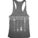 2017Fashion Custom Printing Wholesale Cotton Gym Women Tank Tops Singlet thumbnail-2