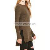 Characteristic Brown Lady High-waisted Sweater Dress With Jag thumbnail-3