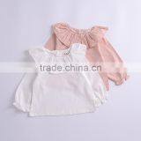 S33613W Baby Girls Latest Fashion Blouse Chiffon Falbala Neck Design Blouse thumbnail-2