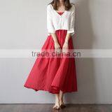 Z&M Lady Fashion Dress White Dress Linne Dress thumbnail-2