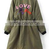 Runwaylover EY1053C Army Green Women Padded Winter Parka Jacket Parka Coat thumbnail-3