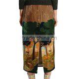 2017 OEM Spring Landscape Printed Valiant Long Maxi Skirts thumbnail-4