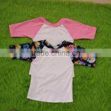 2016 Plain Cotton Shirt Designs for Baby Girl Kid t Shirt Matching Baby T-shirts Wholesale thumbnail-1