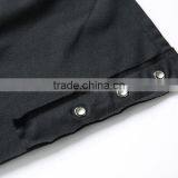 Men Black Zipper o Ring Hip Hop t Shirt With Hood thumbnail-6