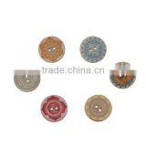 Wood Sewing Buttons Scrapbooking 2 Holes Round At Random Chakra Pattern 20mm Dia thumbnail-1