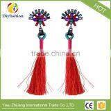 New Fashion Jewelry Tassel Long Earring 2 Colors Wedding Dangle Drop Earrings For Women thumbnail-2