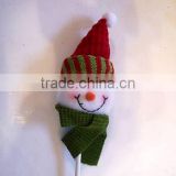 snowman pick christmas plush decoration
