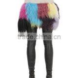 YR947 Fringed Patchwork Mongolia Wool Skirt Real Timbet Lamb Fur Skirt thumbnail-4
