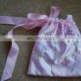 Embroidery /printing ballet dance shoe bags for girls