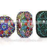 2015 Colorful Luxury Clutch Purse Crystal Stone Evening Bag thumbnail-4