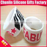 Debossed With Color Filled Silicone Slap Bracelet thumbnail-6