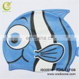 Silicone Rubber Children Swimming Cap Adult Men Women Waterproof Swim Caps