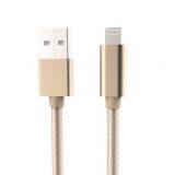 USB Nylon Braided Metal Housing USB Cable for IPhone, IPad, IPod thumbnail-1