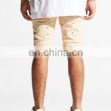 DiZNEW 2019 USA Khaki Paint Biker Denim Shorts for Men thumbnail-4
