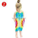 Wholesale Summer Tie Dye Overall Children Boutique Girl Romper thumbnail-3