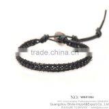 Many Design Agate Survival Boho Bracelet Leather Beads XE09-0109 thumbnail-3
