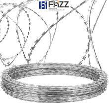 Double Spiral Cross Razor Barbed Wire Barrier With Concertina Coil for Border Line thumbnail-3
