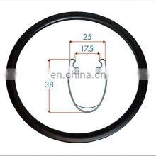 Logo Custom Road Bike Wheels 25mm Width 38mm Height Disc Carbon Rim Tubular Road Bike Bicycle Rim thumbnail-1