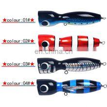 Topwater Handmade Lure Floating Wood Fishing Lure Popper Lure Wooden thumbnail-2