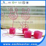 25x25mm Cube Pink Color Resin Base Place Card Holder Animal Clip thumbnail-2