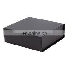 Bulk Premium Black Foldable Hard Cardboard Retail Scarves Packaging Magnetic Gift Box thumbnail-1