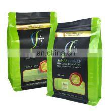 Custom Printed Heat Sealing Stand up Pouch Food Packaging Flat Bottom Plastic Bath Salt Packaging Bag With Zipper