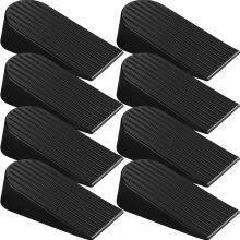 Large Door Stoppers Heavy Duty Rubber Stopper for Bottom of Door Wedge Stopper for Home Office (Black) thumbnail-1