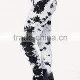 Autumn Ladies Black and White Tie Dye Slim Tight Legging for Women thumbnail-3