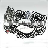 Fast Delivery Small Wholesale Venetian Party Mask, Filigree Metal Party Mask Black Masquerade Metal Party Mask thumbnail-2
