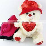 Valentine's Day Stuffed Animal Toys Plush Bear With a Heart, Plush Teddy Bear With Heart thumbnail-1