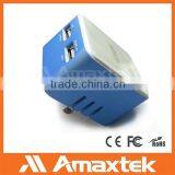 CE, FCC Approved 2 Port USB Wall Charger, OEM/ODM Quick Deliver Power Socket thumbnail-2