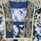 100% Rayon Simple Styling Traditional Print Muslim Abaya With Embroidery thumbnail-5