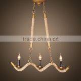 America Vintage With Rope Industry Pendant Lamp thumbnail-1