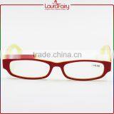 Laura Fairy Personal Red Yellow Plastic Acetate Japanese Optics Reading Glasses 2.0 thumbnail-2
