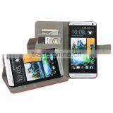 For HTC One M7 Retro UK/US Flag Flip Leather Cover Case thumbnail-1