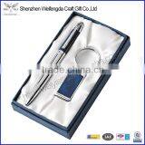 Fancy Promotion Pen Key Chain Gift Set With Gift Box