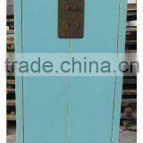 Chinese Antique Cyan Wardrobe / Wedding Cabinet thumbnail-1