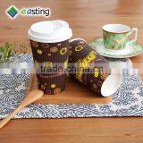 2015 Hot Design Your Own Black Ripple Paper Cup for Coffee