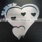 Heart shape mirror stickers