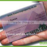 Frosted Clear PVC Business Card Printing One Side