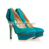 Green fashion shoes Outer waterproof platform ladies shoes