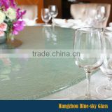 indoor round shape tempered glass for dinning room