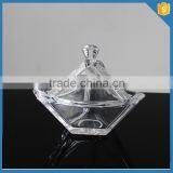 Customized Small Decorative Glass Triangle Candy Jars With Lids thumbnail-3