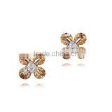 110101 Flower Earrigs Indian Rose Cut Diamonds Jewelry