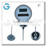 High quality back mount solar digital thermometer probe stainless