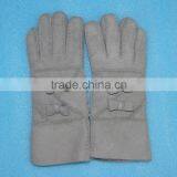 Hand Made Leather Mitten Fur Skin Double Face Fur /leather Gloves,KZ140034 thumbnail-2