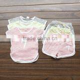 Factory Price Summer Popular Soft Cotton Number 7 Printing Stripes Clothing Sets for Children thumbnail-1