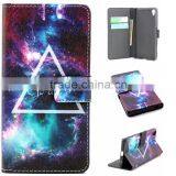 Book Style Color Printing Customed PU Leather Wallet Case For Sony Z5 thumbnail-1